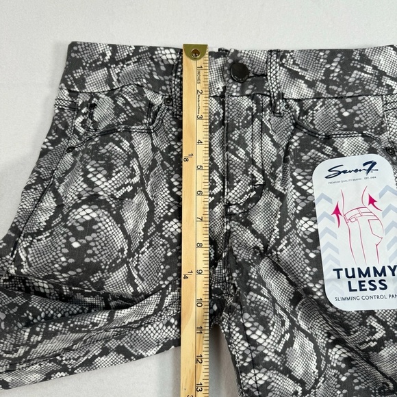 Seven 7 Tummyless Skinny Jeans SZ 4 High Rise Snake Skin NWT - Picture 15 of 16